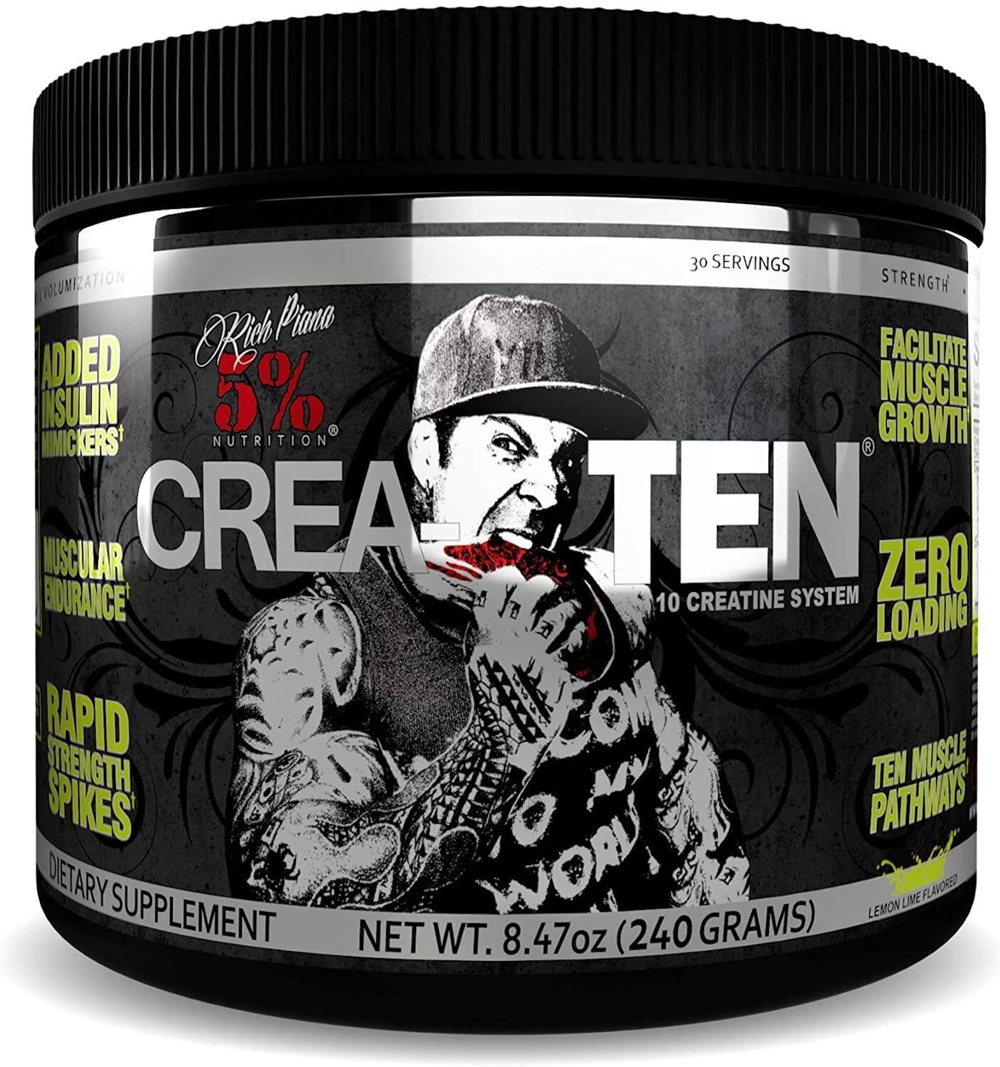 Rich Piana 5% Nutrition Crea-Ten lemon lime