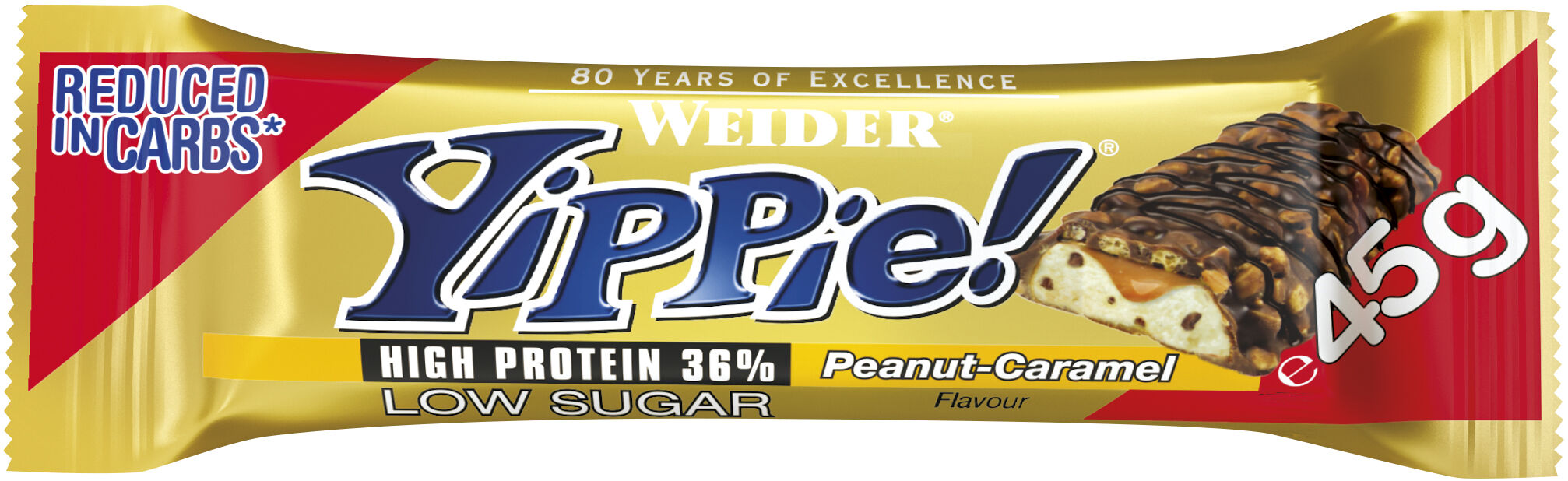 Weider Yippie Riegel 45g Peanut Caramel