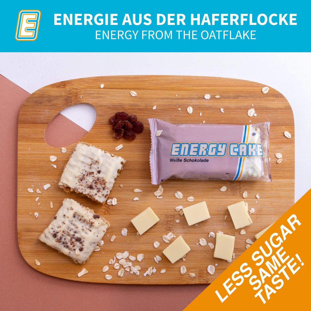 Energy Cake 500 Pro Haferflocken Riegel White Chocolate